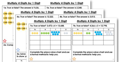multiplication 4-digit by 1-digit|Free Year 5 Multiply 4 Digits by 1 Digit Lesson .